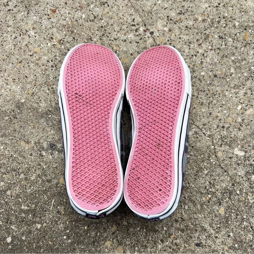 (Sold) Vans Plaid Skate Shoe Sneaker Pink Black Plaid Emo Draculara Tory Herring - Picture 9 of 12